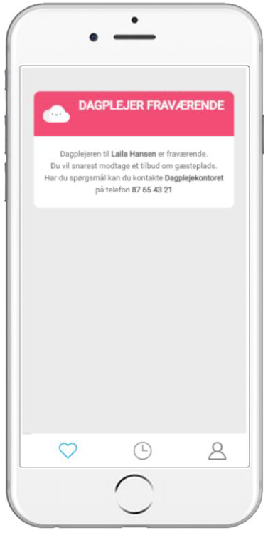 Dagplejer fraværende Dagplejeapp