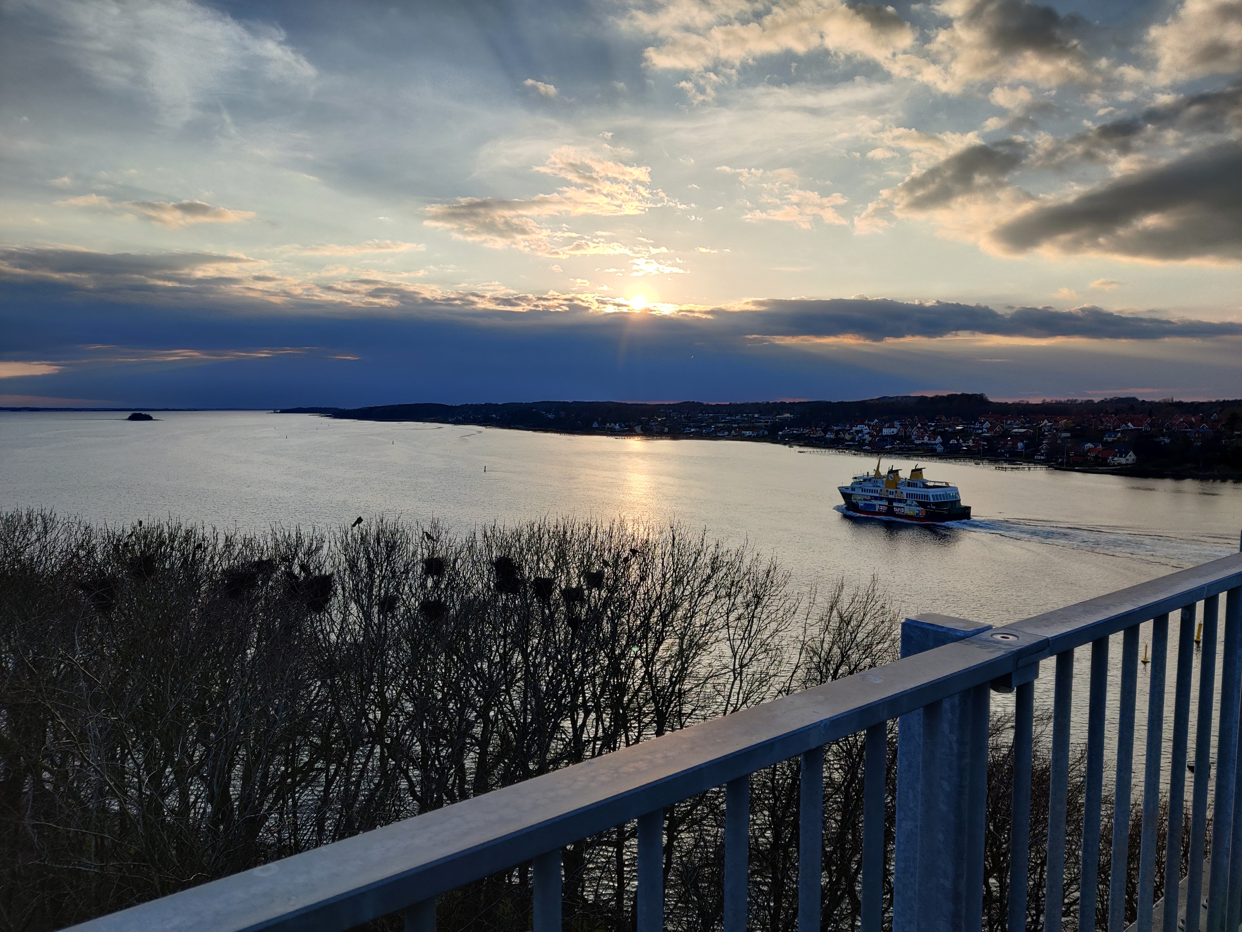 Vintersolnedgang over Svendborg Sund - set fra Tåsinge